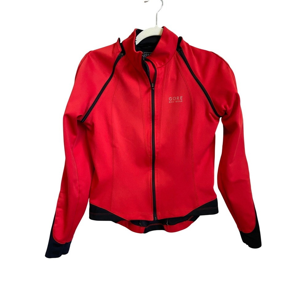 Gore Bike Wear‎ Windstopper Soft Shell Cycling Jacket Red Black Womens Small